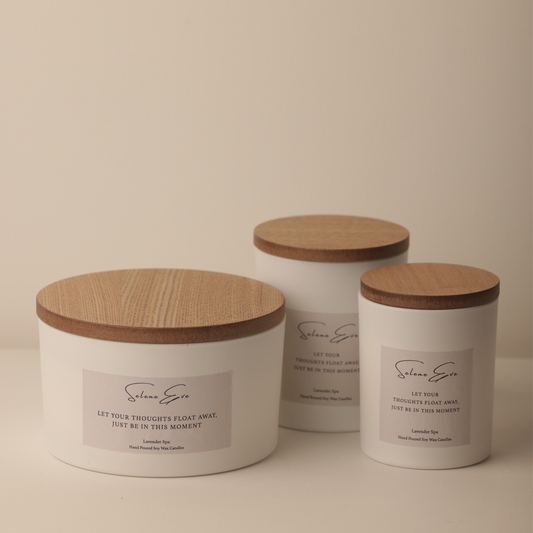 Lavender Spa Candle - White
