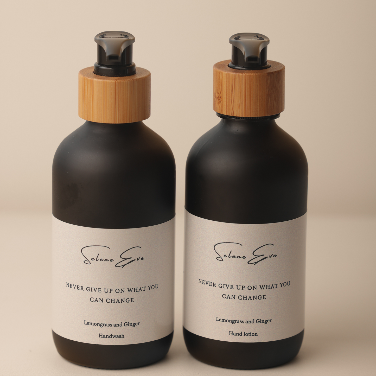 Handwash & Hand Lotion Set (Lemongrass & Ginger) - Black