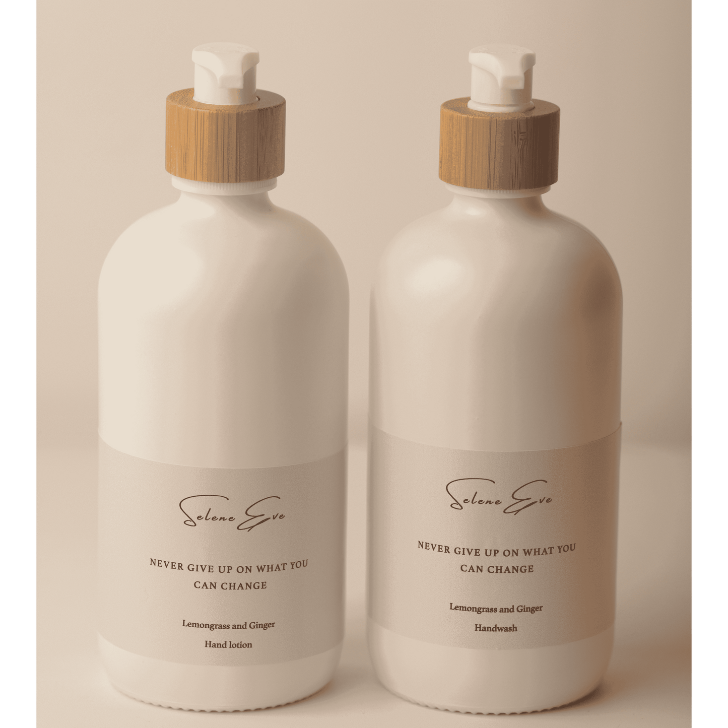 Handwash & Hand Lotion Set (Lemongrass & Ginger) - White