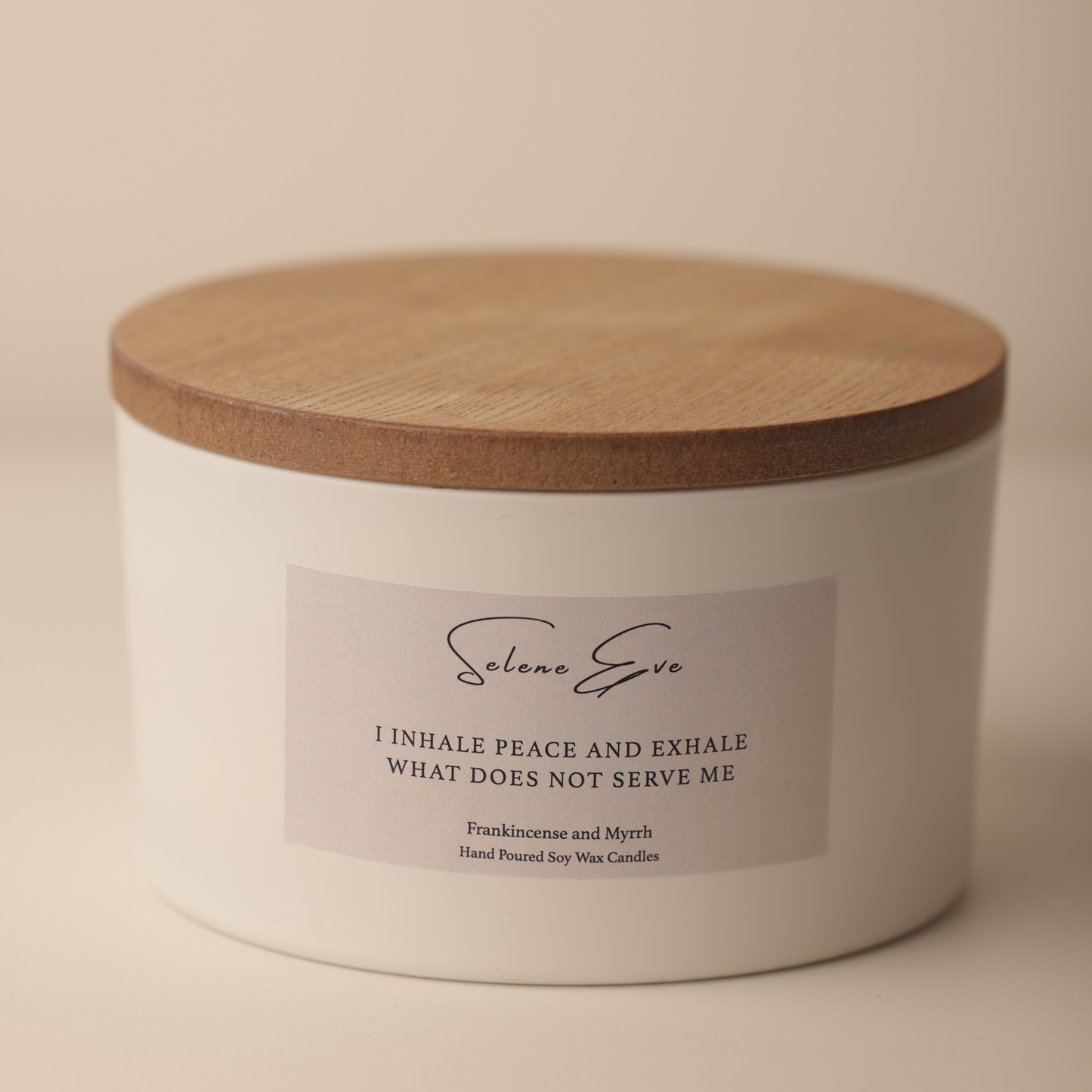 Frankincense & Myrrh Candle - White