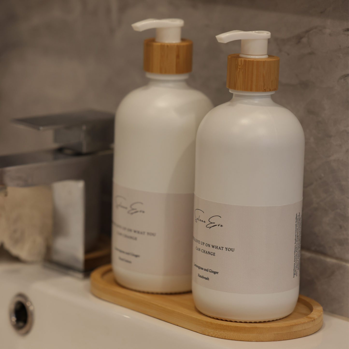 Handwash & Hand Lotion Set (Lemongrass & Ginger) - White