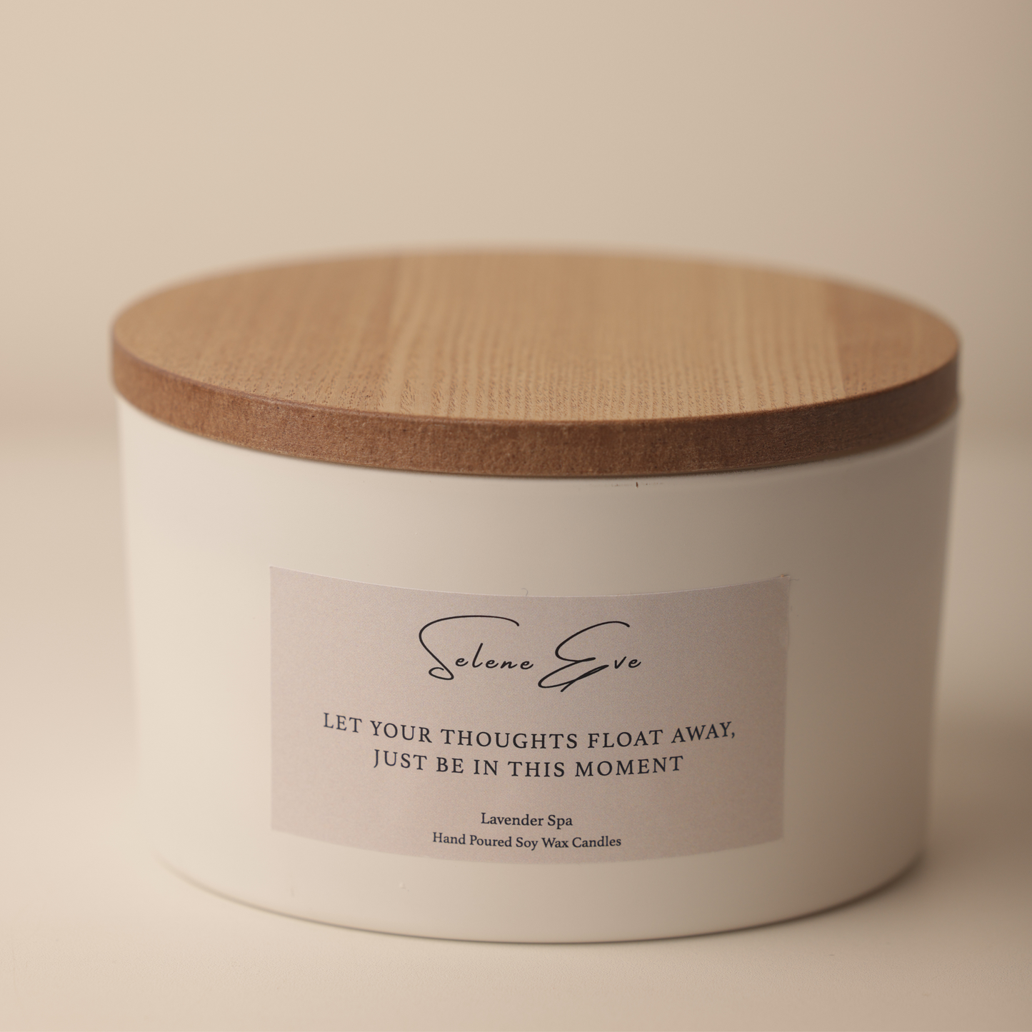Lavender Spa Candle - White