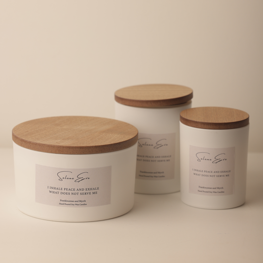 Frankincense & Myrrh Candle - White