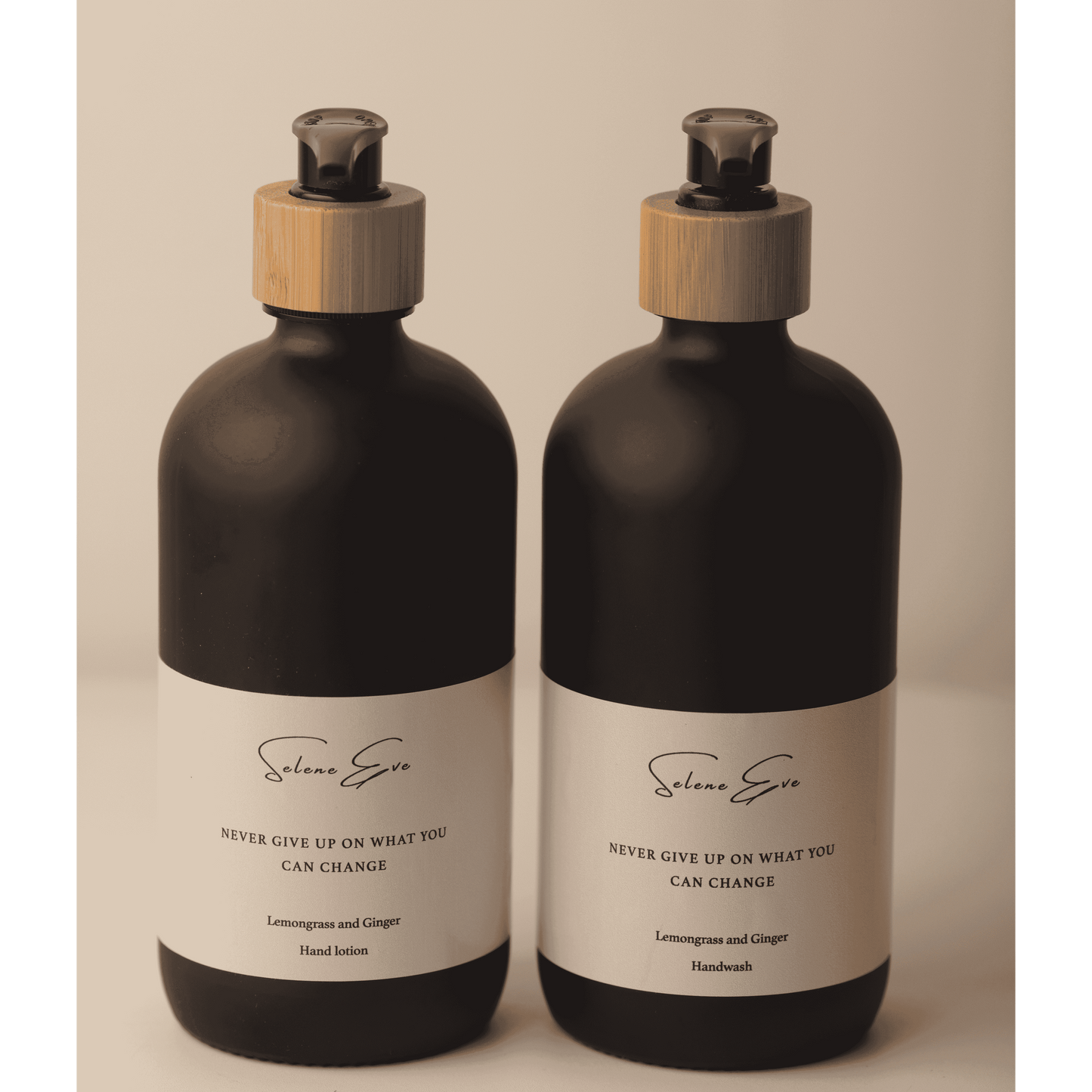 Handwash & Hand Lotion Set (Lemongrass & Ginger) - Black