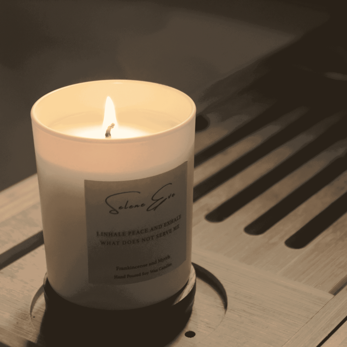 Frankincense & Myrrh Candle - White