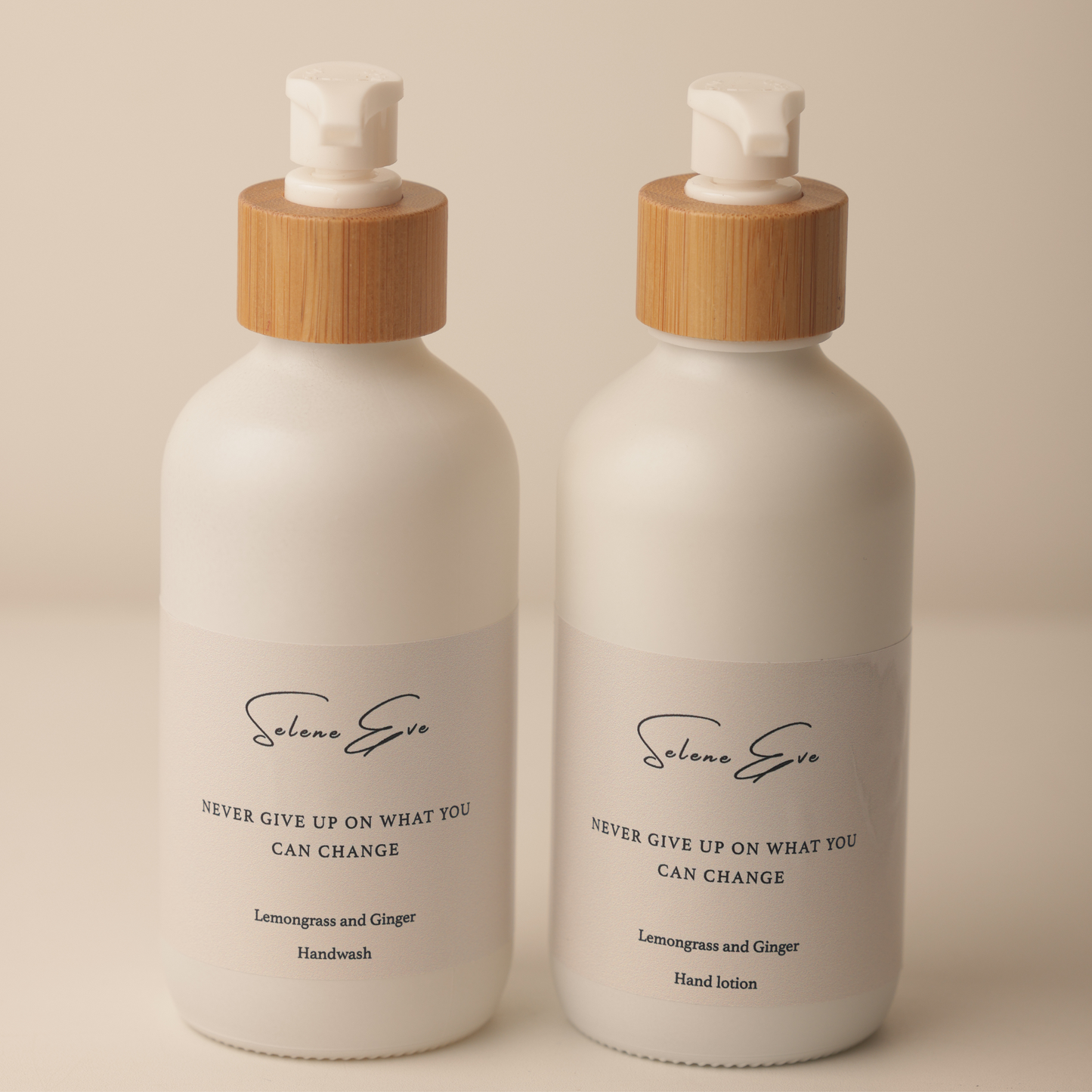 Handwash & Hand Lotion Set (Lemongrass & Ginger) - White