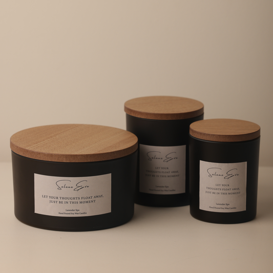 Lavender Spa Candle - Black
